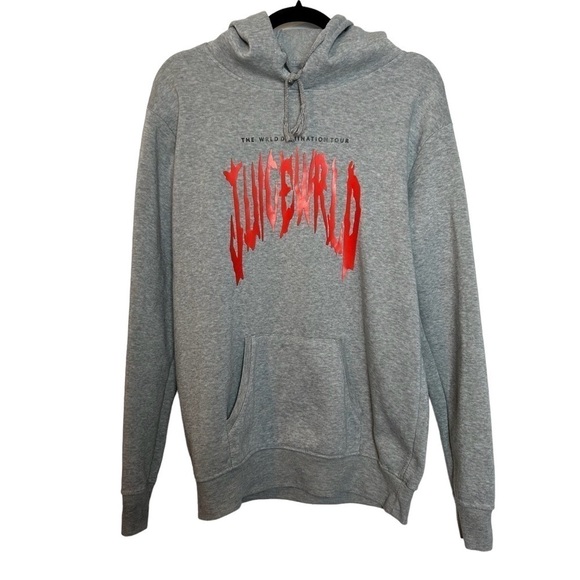 JUICEWORLD The World Domination Tour Gray Hoodie Sz. L - Picture 1 of 12